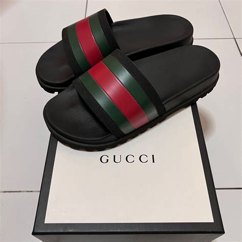 gucci pursuit slides fake|bloomingdale's Gucci slides.